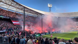 Sfeeractie en vuurwerk bij opkomst Bekerfinale PSVAjax  17042022  21 [upl. by Tran310]