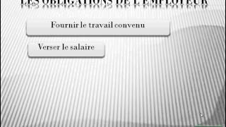 Droit  Le contrat de travail [upl. by Broucek]