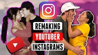 Recreating Famous Youtubers Instagrams FT REACT CAST [upl. by Eberhart]