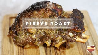 Bone In Ribeye Roast WellDone and SlowRoasted [upl. by Nnyleuqaj]