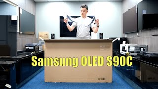 Samsung OLED S90C 2023 Unboxing Setup Test and Review with 4K HDR Demo Videos [upl. by Cerf]