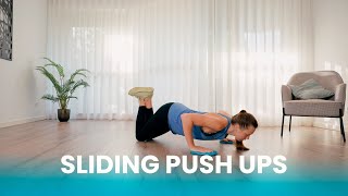 Sliding Push Ups with Exercise Sliders [upl. by Ameekahs]