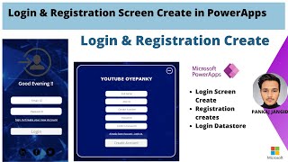 Login amp Registration Screen Create in PowerApps [upl. by Shih718]