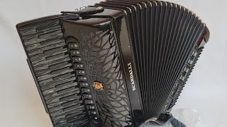 VENDIDA Acordeon 120 Baixos Scandalli Super VI AIR Black Nova [upl. by Noxas255]