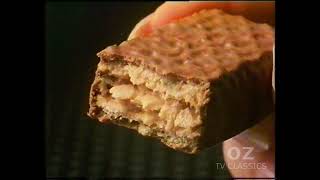 Arnotts Chocolate Peanut Wafer  Australian Ad  1987 [upl. by Ahsatam]