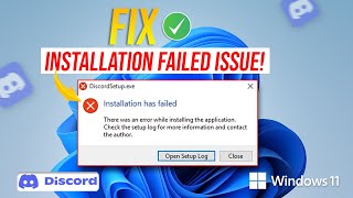 How to Fix Discordsetupexe Installation Has Failed Error on PC [upl. by Ioab]