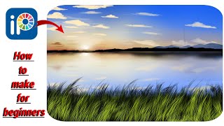 Ibis paint x tutorial for beginners ibis paint x🖌️ painting sunset🌆 evening digital art🎨🎨🎨 [upl. by Bassett72]