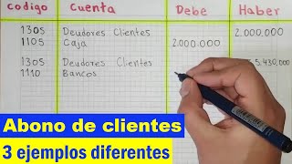 Como contabilizar ABONO DE CLIENTES registros horizontales [upl. by Einahpts24]