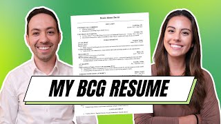 This Resume Got Me into BCG  What Could I Have Done Better [upl. by Pernas]