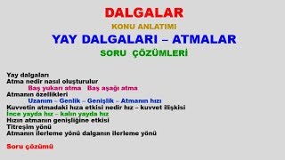 10sınıf dalgalar Yay dalgalarının özellikleri atma uzanım genlik genişlik atma hızı konu anlatımı [upl. by Atirec]