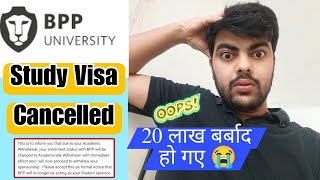 BPP University Visa Cancelled 😭 [upl. by Akinimod]