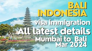 🇮🇩 BALI VISA IMMIGRATION CUSTOMS ALL DETAILS IN HINDI LATEST TRAVEL DETAILS From INDIA TO INDONESIA [upl. by Ailehc285]