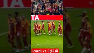 İcardi taraftara üçlü çektiriyor galatasaray [upl. by Inaboy]