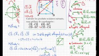 s’entraîner à calculer des produits scalaires avec la formule du cosinus • 1ère spécialité maths [upl. by Atnod30]