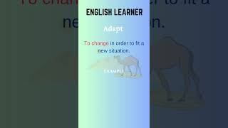 English Word  Adapt  Meaning With An Example englishwords english adapt [upl. by Vezza]