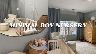 Modern Minimal Boy Nursery Tour [upl. by Healey]