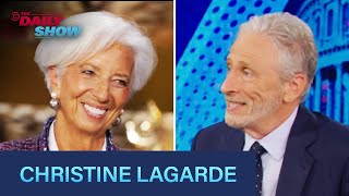 Christine Lagarde  Stabilizing Inflation amp Regulating AI for the Global Economy  The Daily Show [upl. by Ahsiemac]