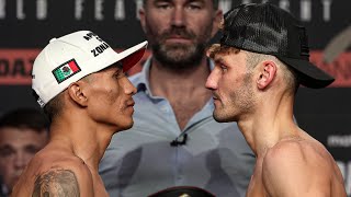 Mauricio Lara MISSES WEIGHT LOSES TITLE vs Leigh Wood 2 • FULL WEIGHIN  DAZN Boxing [upl. by Janessa]