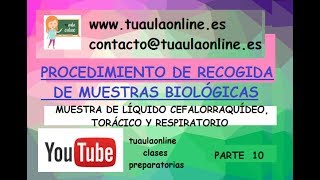 MUESTRA DE LÍQUIDO CEFALORRAQUÍDEO TORÁCICO RESPIRATORIO [upl. by Ronni]