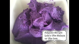 Filipino Recipe Lolas Ube Halaya or Ube Jam [upl. by Anelra]