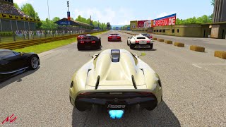 Koenigsegg Regera 1100hp vs Bugatti Chiron BE 1660hp  Monza Assetto Corsa [upl. by Andonis640]