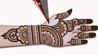 Diwali special easy stylish mehndi design arabic mehndi  simple front hand mehndi mehandi design [upl. by Areip657]