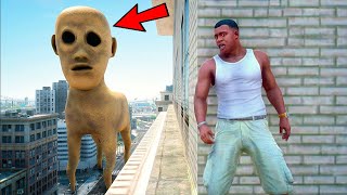 SCP096 Monster Attack AND Destroys LOS SANTOS In GTA 5  SCP Monster [upl. by Billat]