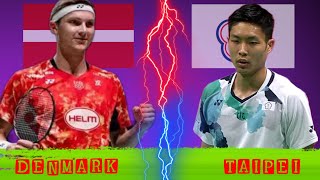 Badminton Viktor Axelsen DENMARK vs TAIPEI Chou Tien Chen Mens Singles [upl. by Ainel]