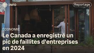 Hausse des faillites d’entreprise au Canada [upl. by Ardelia41]