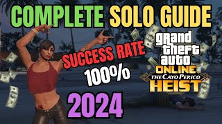 UPDATED 2024 GTA 5 Online SOLO Cayo Perico Heist GUIDE Set Ups  Stealth ELITE Finale [upl. by Akienom]