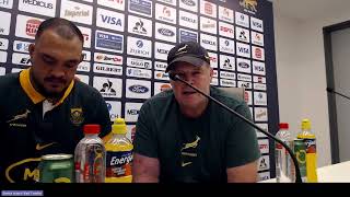 Springbok media conference Rassie Erasmus and Salmaan Moerat [upl. by Thissa231]