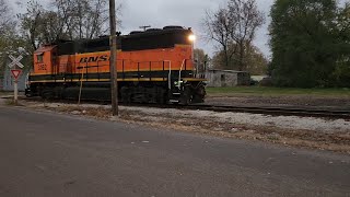 BNSF local crew working in Jacksonville IL on November 14 2024 [upl. by Ingelbert]