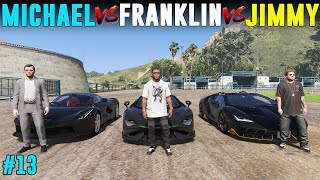 MICHAEL VS FRANKLIN VS JIMMY DRAG RACE  GTA 5 GAMEPLAY 13 [upl. by Amund]