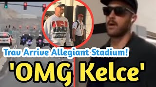 quotOMG KELCE Inside the Epic Arrival of Travis Kelce and the Undefeated Chiefs at Allegiant Stadiumquot [upl. by Cyndie]