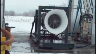 Turbine engine blowing snow [upl. by Phyllys]