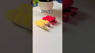 Hair clip decorate idea❤️💛 diy hairclshorts youshorts craft handmadetrending [upl. by Enautna124]