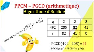 PPCM PGCD et Algorithme dEuclide  Fondements arithmétiques et applications [upl. by Himelman706]