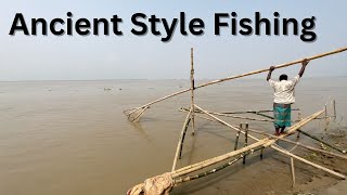 Traditional Hilsa Fishing in River by Net [upl. by Gwynne362]