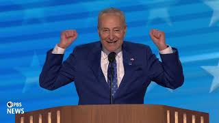 WATCH Sen Chuck Schumer speaks at 2024 Democratic National Convention  2024 DNC Night 2 [upl. by Anaizit]