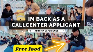 I’m back as a Call Center Applicant in Alorica May Free food  Actual application process [upl. by Niraa793]