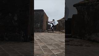 Performing Martial Arts Fighting Techniques Recreating Part 13 martialarts kicks move shorts [upl. by Aramas]