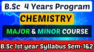 BSc 1st year Chemistry Syllabus 202425  Chemistry Major and Minor Course 2024 [upl. by Annah]