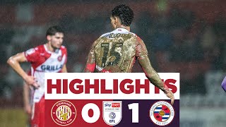 Stevenage 01 Reading  Sky Bet League One highlights [upl. by Narf]