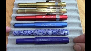 Delike Alpha Resin Blue Fountain Pen Review [upl. by Tiffie]