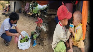 3 year old boy goes to pick green beans to sell to buy milk for his younger sibling [upl. by Rochus]