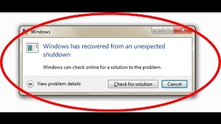 windows has recovered from an unexpected shutdown  blue screen [upl. by Dajma]