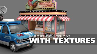 Import OBJ files into Daz with Textures Complete [upl. by Kermie]