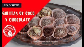 Como hacer bolitas de coco y chocolate fáciles y rápidas  sin gluten [upl. by Nivrag]