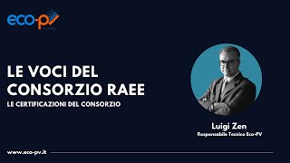 Le voci del Consorzio RAEE le certificazioni [upl. by Rafferty]