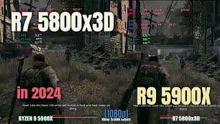 Ryzen 5800x3D vs 5900x in 2024 [upl. by Siuqcram431]